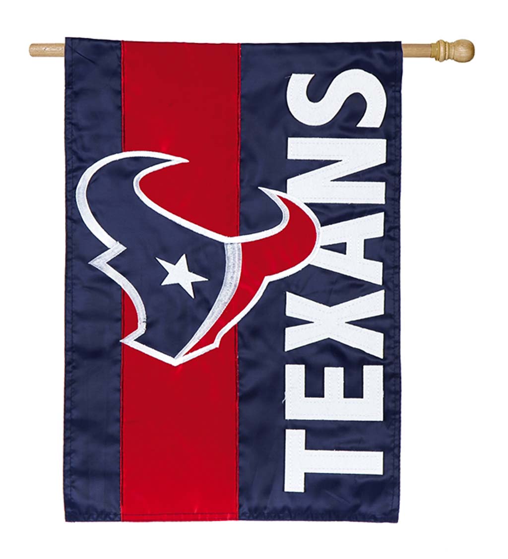 Double-Sided Embellished NFL Team Pride Applique House Flag - Houston Texans