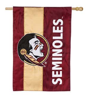 Double-Sided Embellished College Team Pride Applique House Flag - Florida State