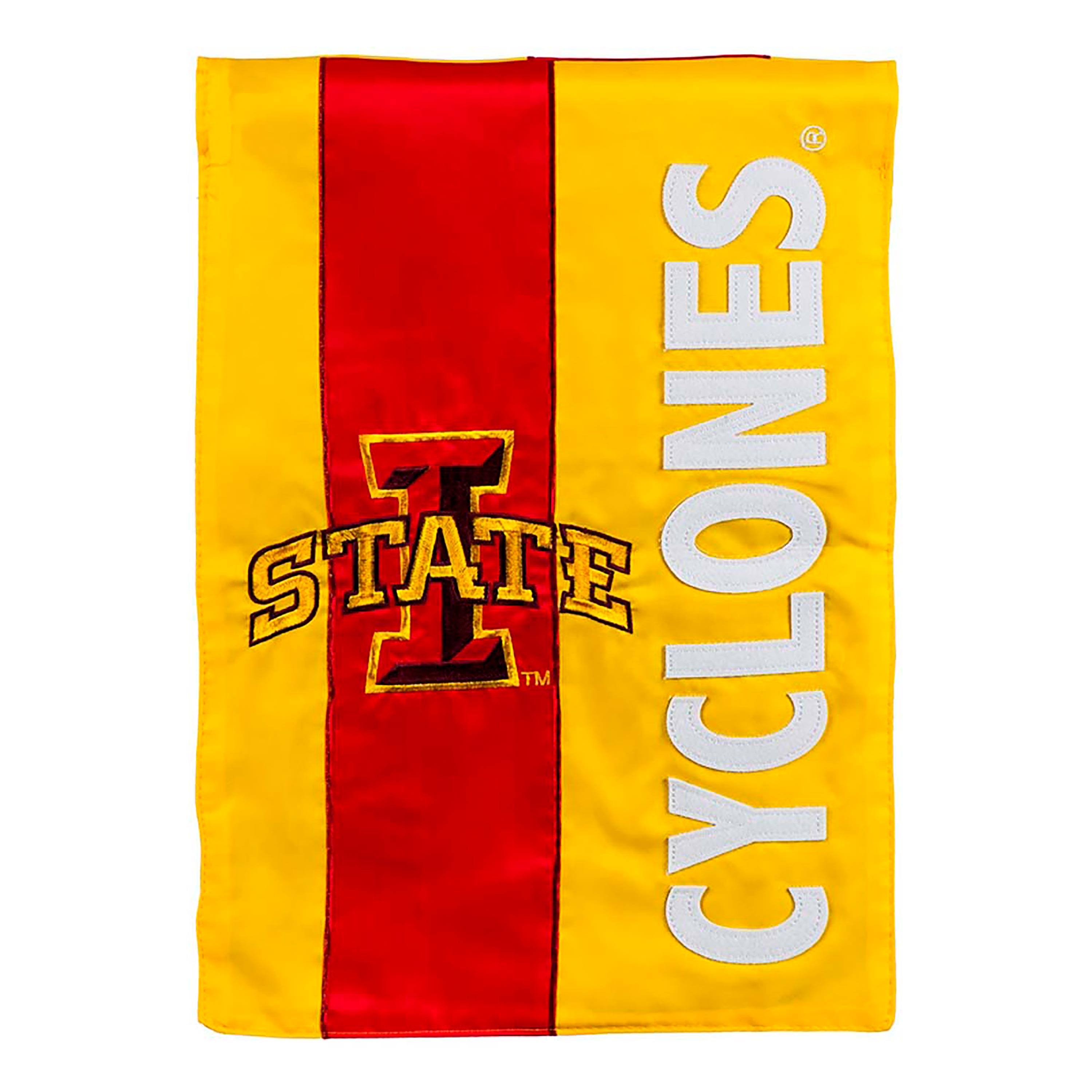 Double-Sided Embellished College Team Pride Applique House Flag - Iowa State