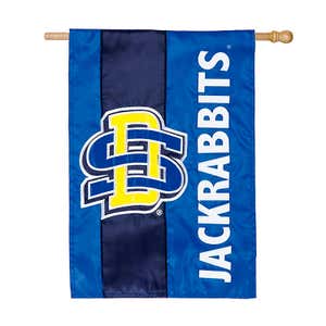 Double-Sided Embellished College Team Pride Applique House Flag - South Dakota State