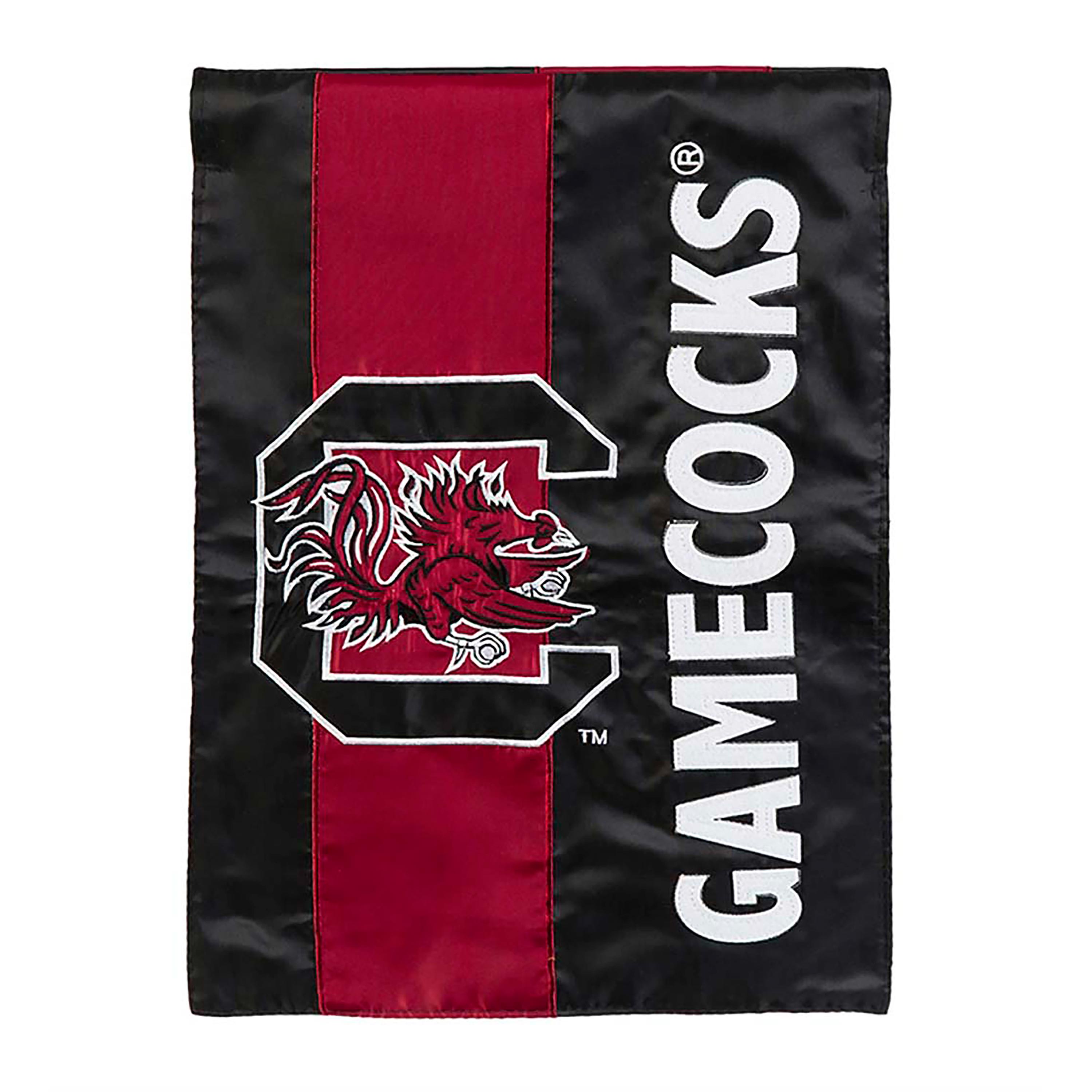 Double-Sided Embellished College Team Pride Applique House Flag - Univ of South Carolina
