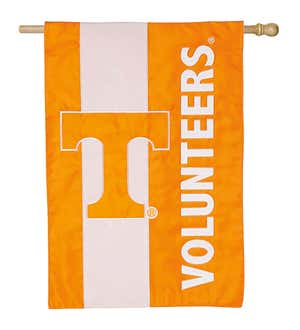 Double-Sided Embellished College Team Pride Applique House Flag - Univ of Tennessee