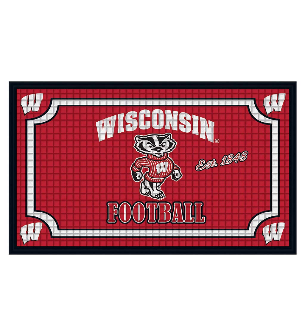 Indoor/Outdoor College Team Pride Embossed Doormat - Univ of Wisconsin-Madison