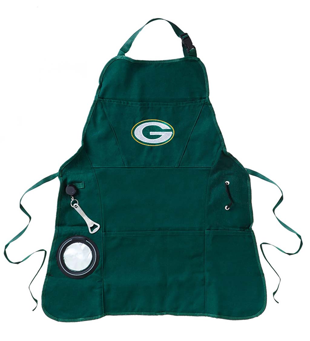Deluxe Cotton Canvas NFL Team Pride Grilling/Cooking Apron - Green Bay Packers