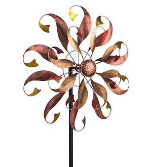 Golden, Bronze and Copper-Colored Mermaid Tail Wind Spinner