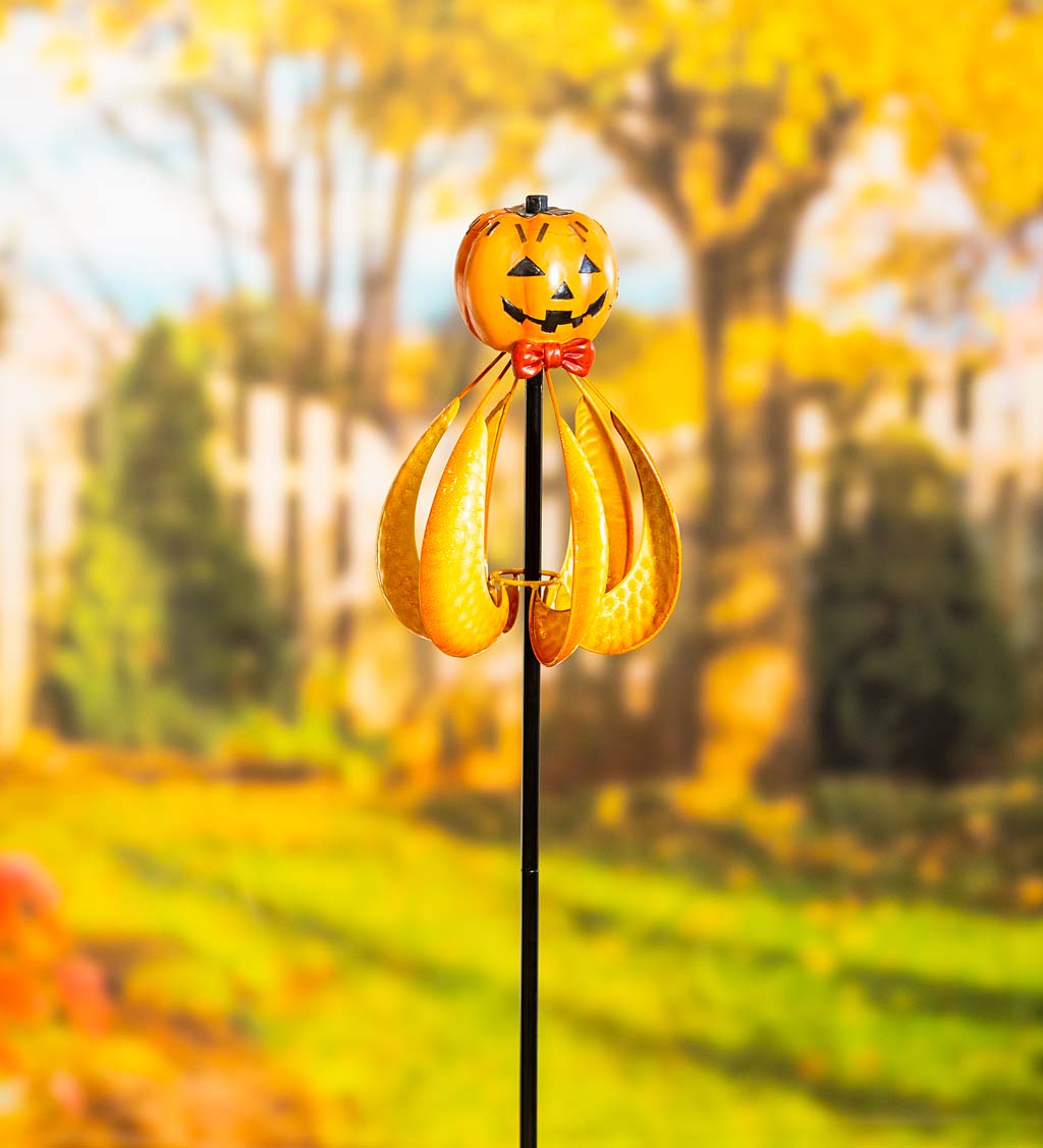 Halloween Jack-O-Lantern Metal Wind Spinner