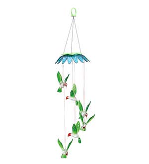 Color Changing Flower Top Solar Garden Mobile - Hummingbird