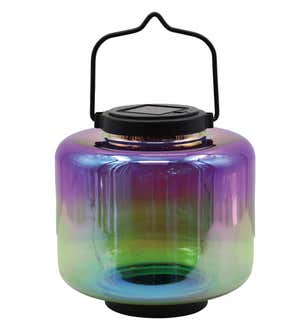 Square Iridescent Ombre Lantern - Purple