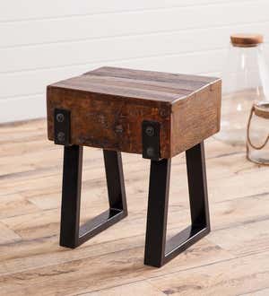 Richland Indoor/Outdoor Reclaimed Wood Stool/Side Table