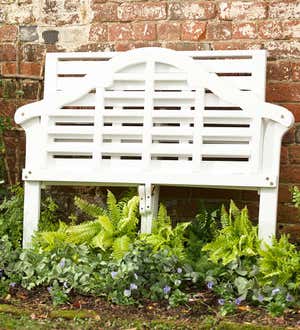 Lutyens Wood Garden Bench - White