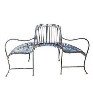 Metal Curved Wrap-Around Tree Bench