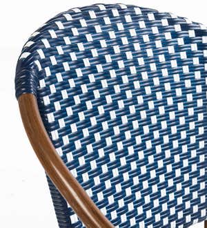 Resin Wicker Bistro Set with Folding Table, 3-Piece