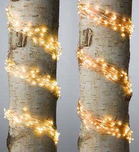 Firefly Bunch Lights, 320 Warm White LEDs on Bendable Wires, Electric, 3'2"L - Copper