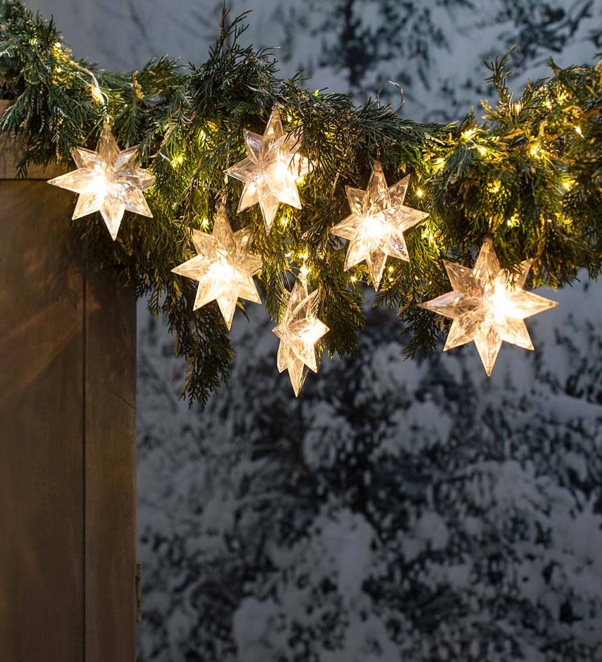 Snowflake LED String Lights, Battery Operated