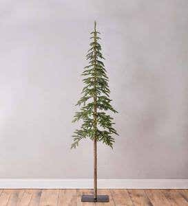 Large Downswept Slim Alpine Christmas Tree, 82"H