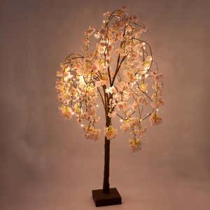 Lighted Faux Weeping Cherry Tree