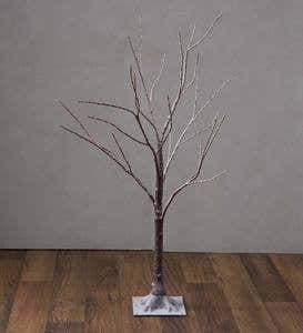 Small Indoor/Outdoor Birch Tree with 300 Warm White Lights - Brown
