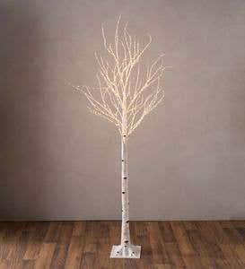 Display Tree - Large Lighted White Birch, Ornament Display Trees