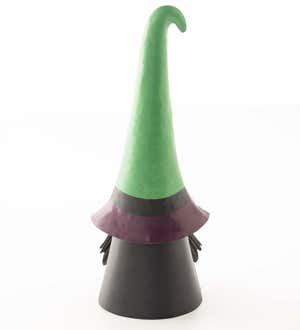 Lighted Halloween Witch Gnome