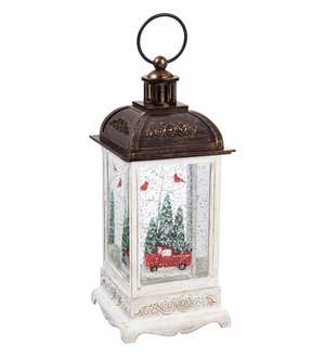 Antique Truck LED Lantern with Spinning Action Table Decor