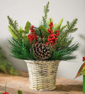 Berry and Pinecone Tabletop Decor