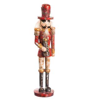 Vintage Nutcracker Statue - Red