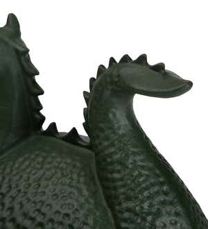 Matte Green Finished Dragon Cast Iron Wood Stove Steamer