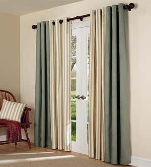 63"L Thermalogic Energy Efficient Insulated Solid Grommet-Top Curtain Pair - Sage