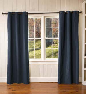 84"L Double-Width Thermalogic Energy Efficient Insulated Solid Grommet-Top Curtain Pair - Gray