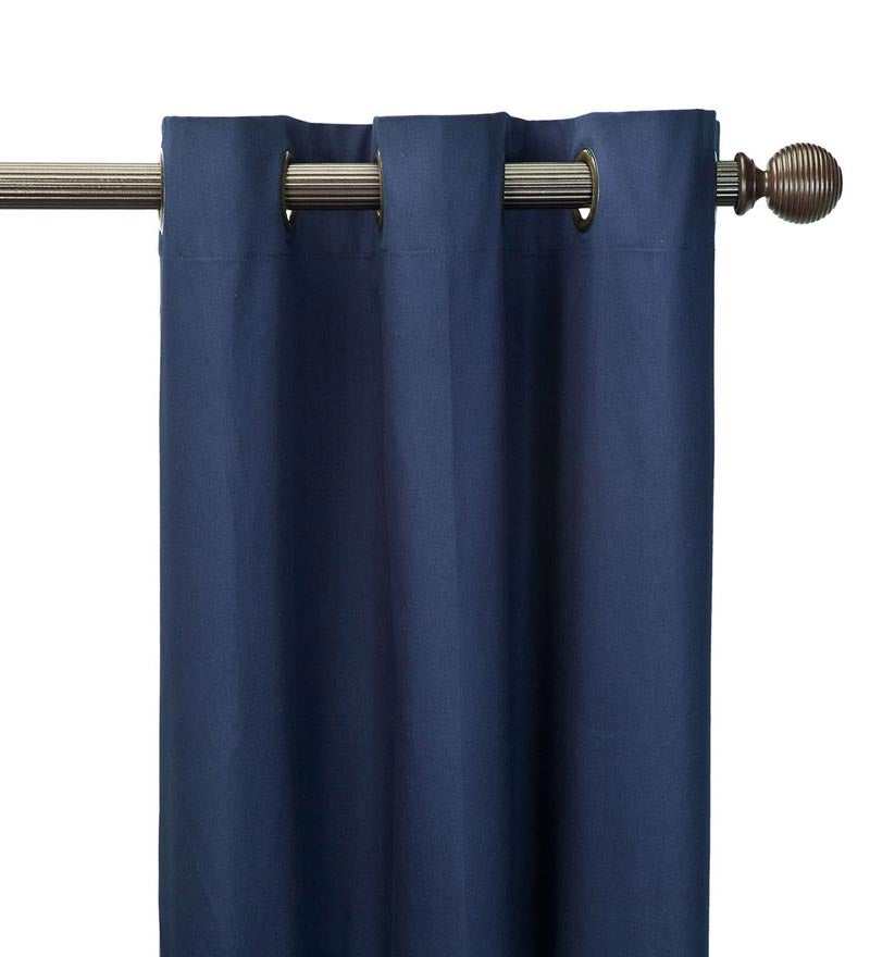 72"L Thermalogic Energy Efficient Insulated Solid Grommet-Top Curtain Pair - Navy