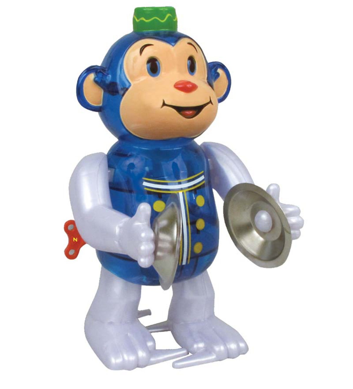 Super Cymbalist Walking Toy Monkey - Blue