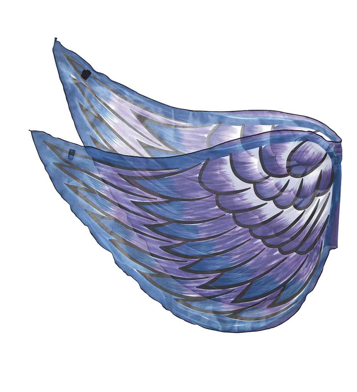Fanciful Fabric Dress-Up Bird Wings - Purple