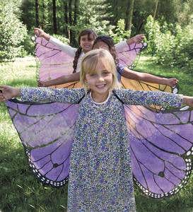 Fanciful Fabric Dress-Up Butterfly Wings - Orange