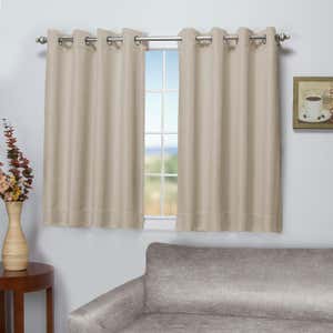 Madison Double-Blackout Grommet Curtain Pair, 40"W x 45"L per panel - Parchment