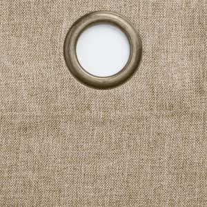 Madison Double-Blackout Grommet Patio Panel with Wand, 106"W x 84"L - Stone