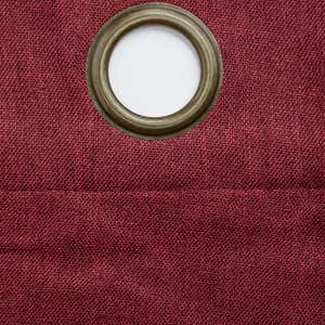Madison Double-Blackout Grommet Patio Panel with Wand, 106"W x 84"L - Ruby
