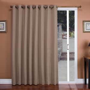 Madison Double-Blackout Grommet Patio Panel with Wand, 106"W x 84"L - Spruce