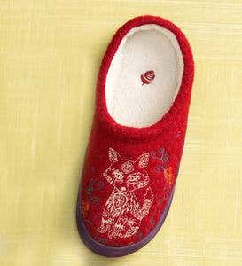 Acorn® Forest Mules Womens Slippers - Chocolate Owl - S(6-7)