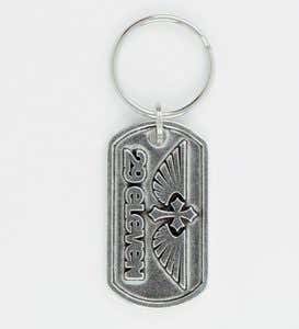 Pewter Key Rings with Bible Verses - Victory