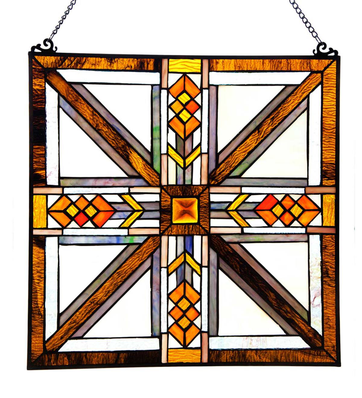Southwest Stained Glass Window Panel