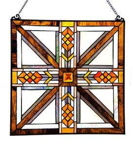 Southwest Stained Glass Window Panel