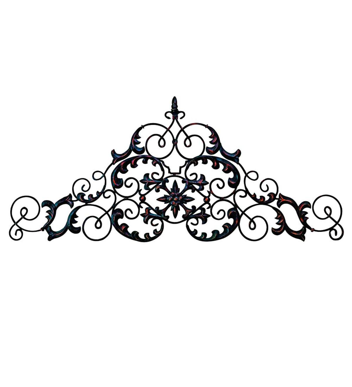 Iron Wall Grille with Acanthus Leaf Accents