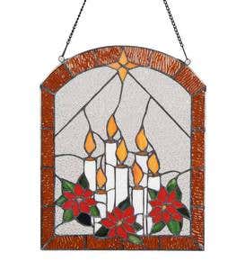Stained Glass Candle Window Art