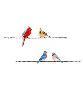 Bovano Enameled Birds on Wire