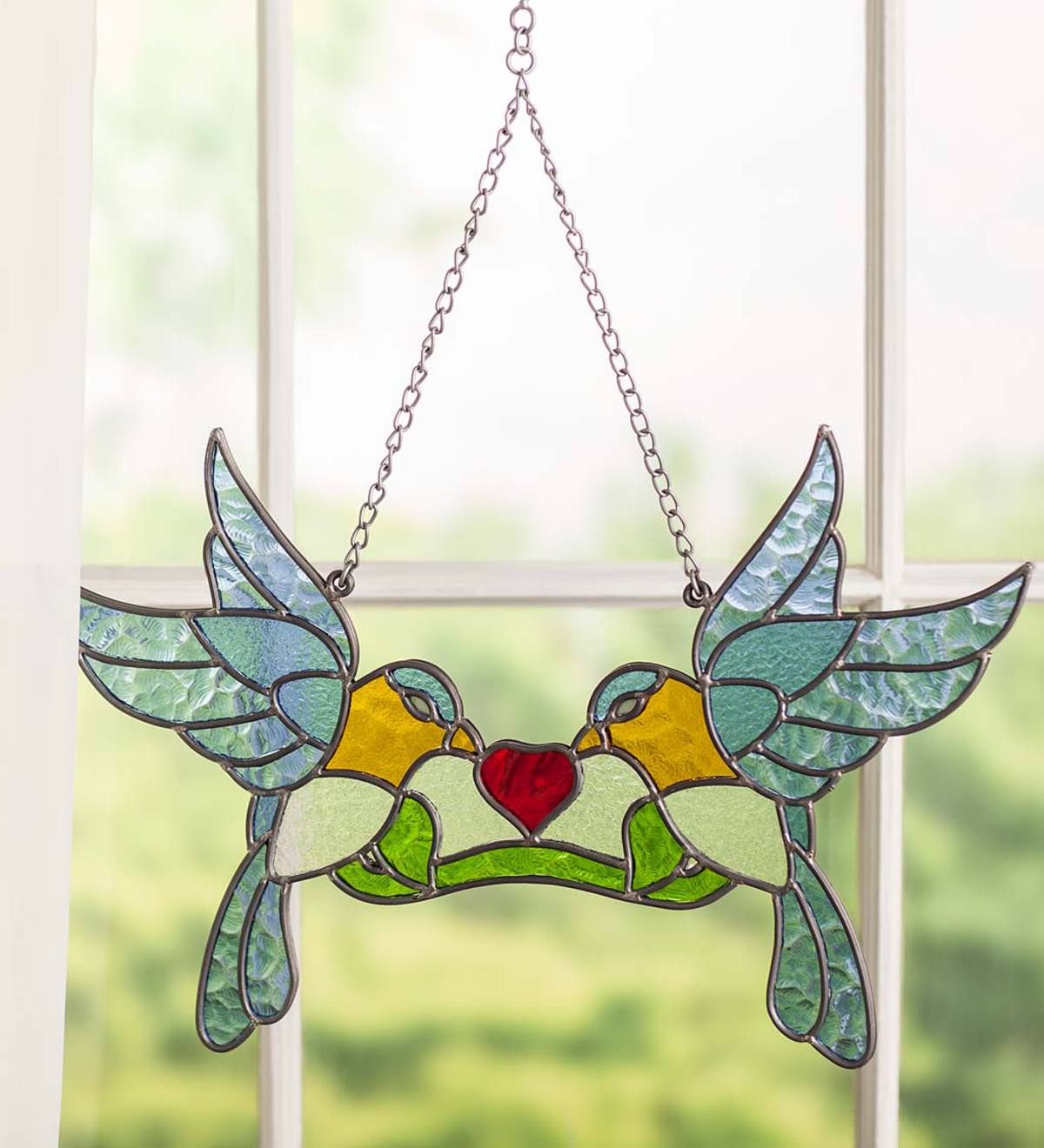 Stained Glass Lovebirds