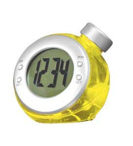 Digital Water Powered Clock - Yellow