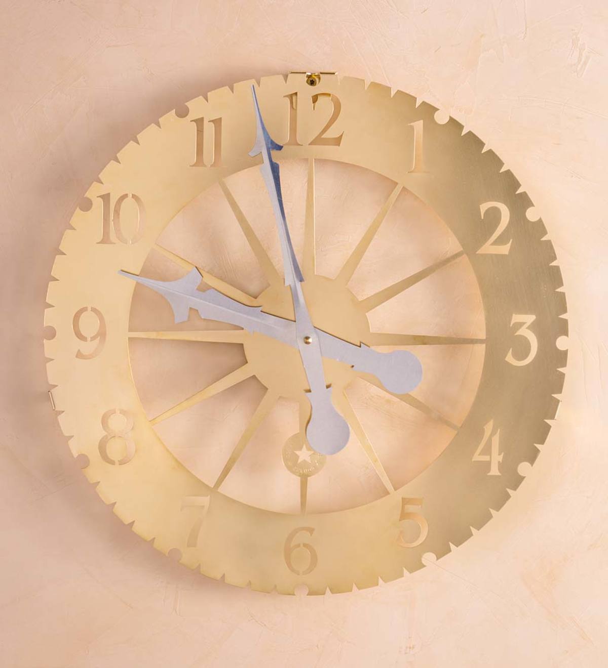 Solid Brass Jeffersonian Wall Clock