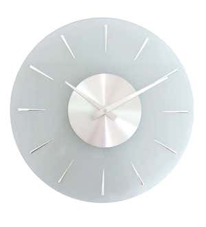 Hermle Finley Modern Design Glass and Aluminum Wall Clock