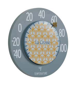 Honeycomb Round Wall Thermometer with Bee Temperature Indicator