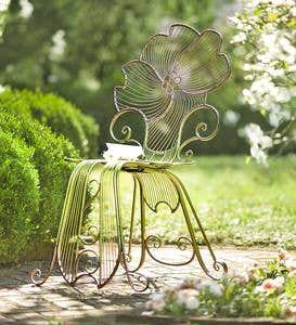 Metal Flower Chair - Silver